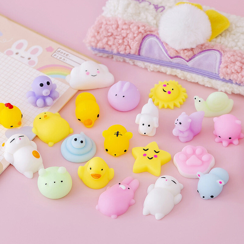Kawaii Animal Soft Mochi Fidget Toys Anti-Stress Relief Sensory Toys for Adults 1PCS