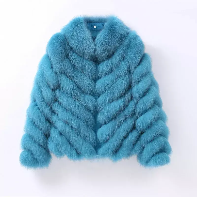 Women Winter Fox Fur Coat Jacket New Warm Double Side Parka CT261-1