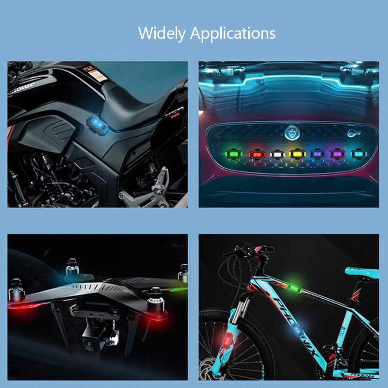 Светодиодный стробоскосветильник для дрона, 7 цветов, USB, противоударный сигнал для велосипеда, хвост/модель летательного аппарата, мини-сигнал, мигающий Предупреждение сигнал