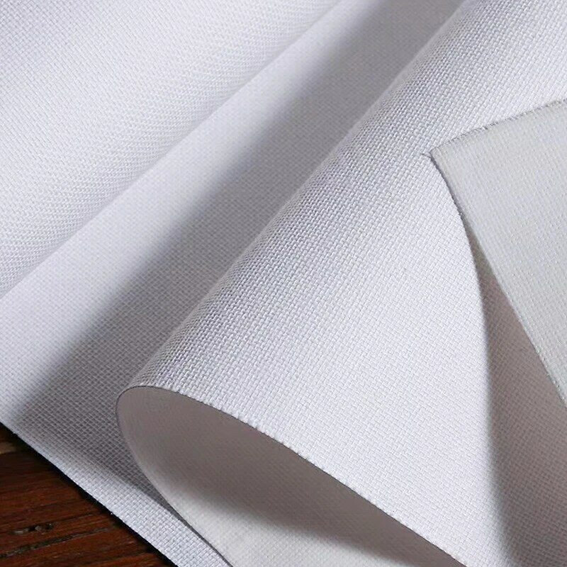 رول قماش قطن أبيض ، 280 جم ، لممارسة المبتدئين ، رسم ، 27 ، 37 ، 47 ، 57 سنتيمتر عريض ، مستلزمات فنية ، hb-070