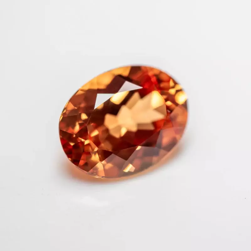 Lab Grown Sapphire Orange Color forma ovale Charms pietre preziose perline per gioielli fai da te che fanno materiale selezionabile AGL Certifica