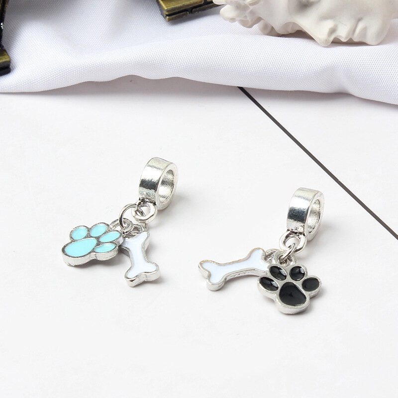 New Cute Animal Footprint Bones Pendant Suitable for Charm Bracelet Necklace Accessory Women DIY Jewelry Making Gifts