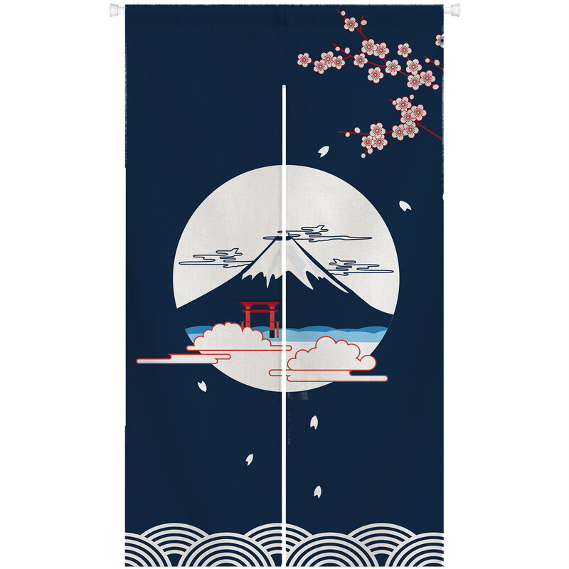 Ofat-cortina de puerta japonesa Noren, Partición de habitación, Decoración de cocina, cortina colgante