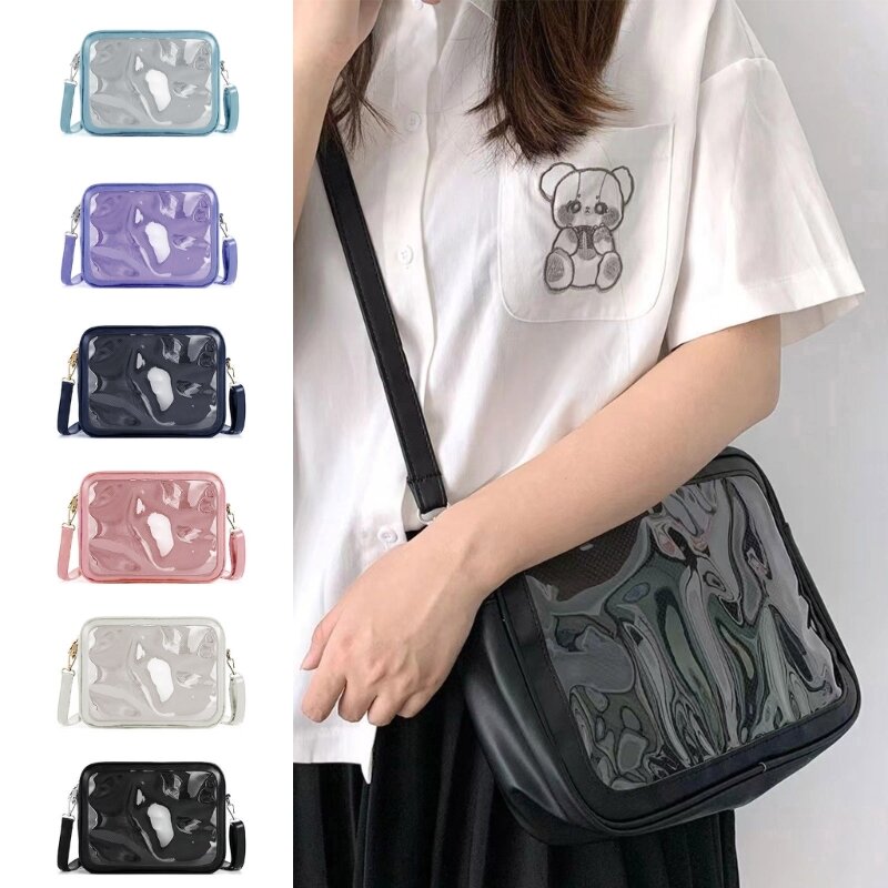 Cute-Lolita portemonnee-satchel meisje Ita Bag dames transparante crossbody tas