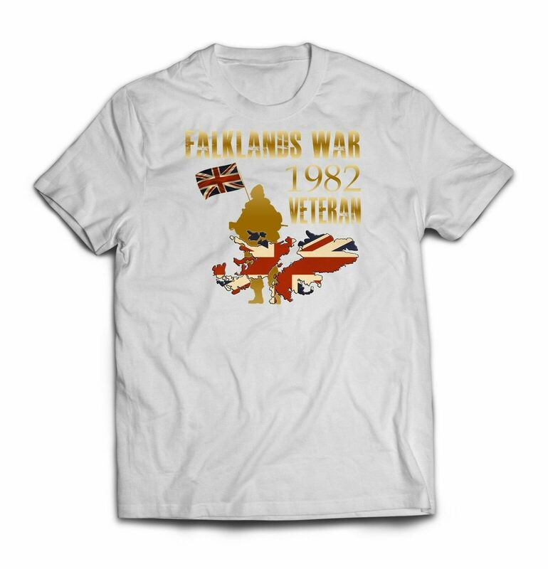 Vintage Falklands Veteraan Gedrukt T-shirt Premium Katoen Korte Mouw O-hals Heren T-shirt S-3XL
