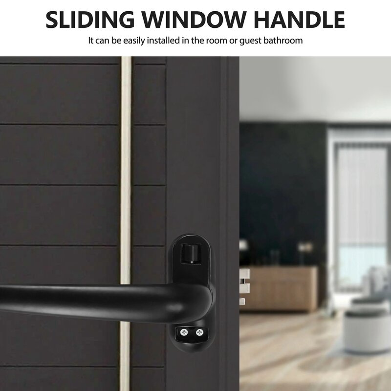 Door and Window Handle Lock Casement Window Lock Wheel Handle Black