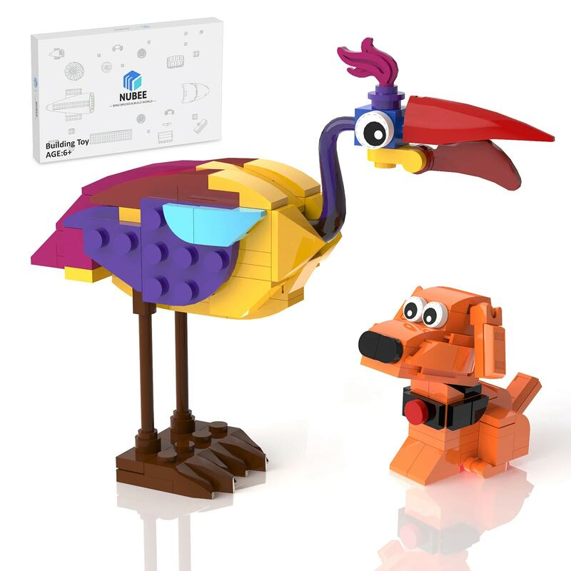 Moc up kevin der Vogel peluche Baustein pädagogische DIY Spielzeug fliegende Ballon Haus Modell für Kinder Geburtstags geschenke