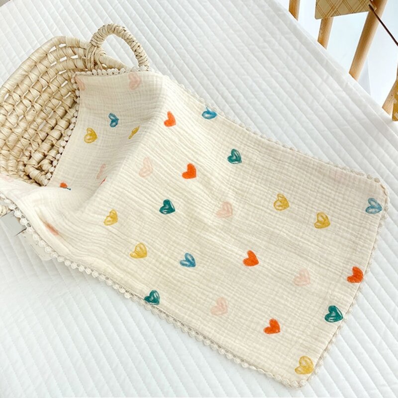 Soft and Breathable Baby Burping Cloth Reusable Cotton Pillow Towel 4-Layers Toddlers Shoulder Pad Towel for Newborns