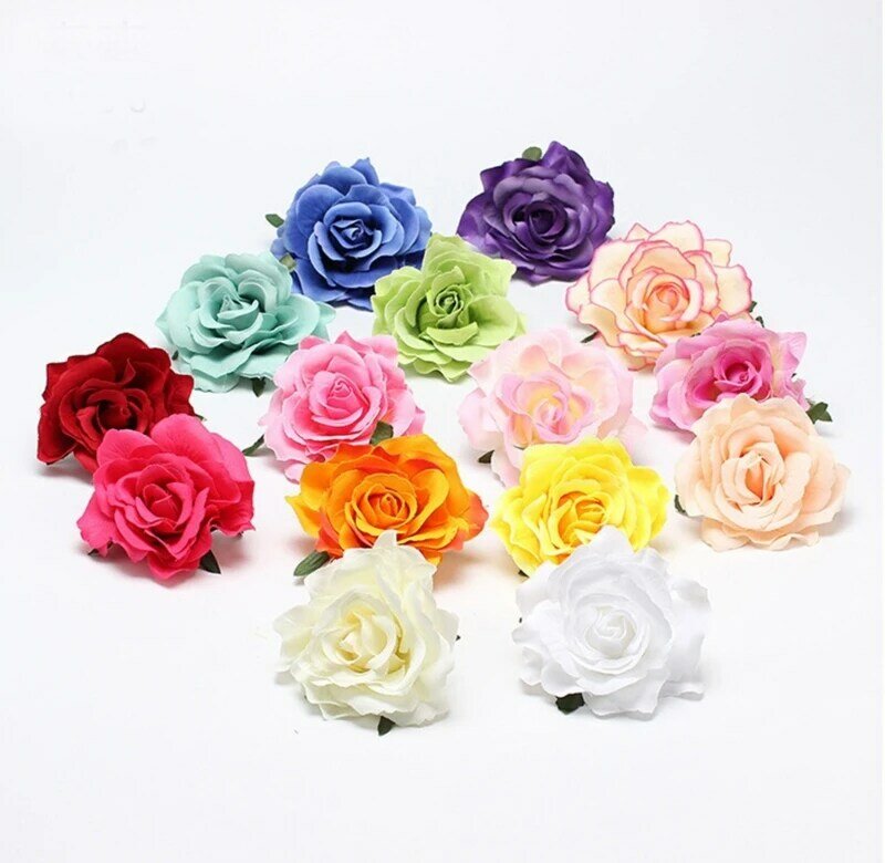Заколка для волос с цветком розы, булавка для танцора фламенко, цветочная брошь, многоцветная булавка с цветком, брошь, заколка