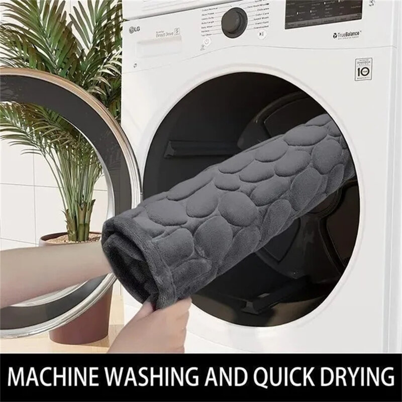 メモリーフォームバスマットコーラルベルベット超滑り止め高速吸水性柔らかく快適な洗濯機で乾燥しやすいバスルーム