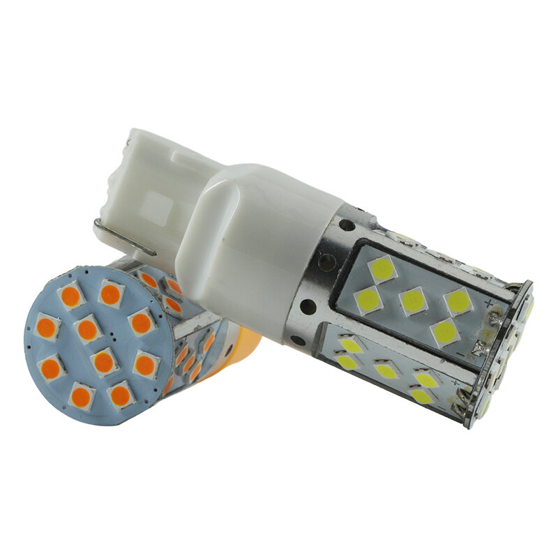 ไฟเก๋ง LED สำหรับรถยนต์ T20 W21W 7440 BA15S 3156 1156 12V 24V สัญญาณไฟเลี้ยวเบรคอัตโนมัติ