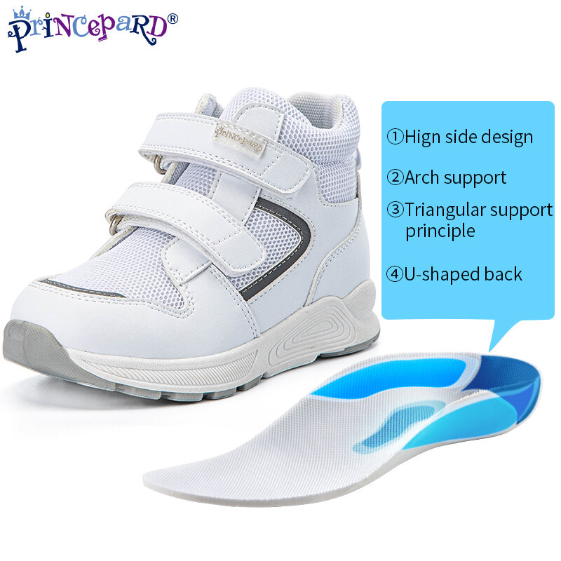 Sapatos ortopédicos com suporte de arco para crianças, tênis corretivos para meninas e meninos, calçado casual médico para crianças, outono