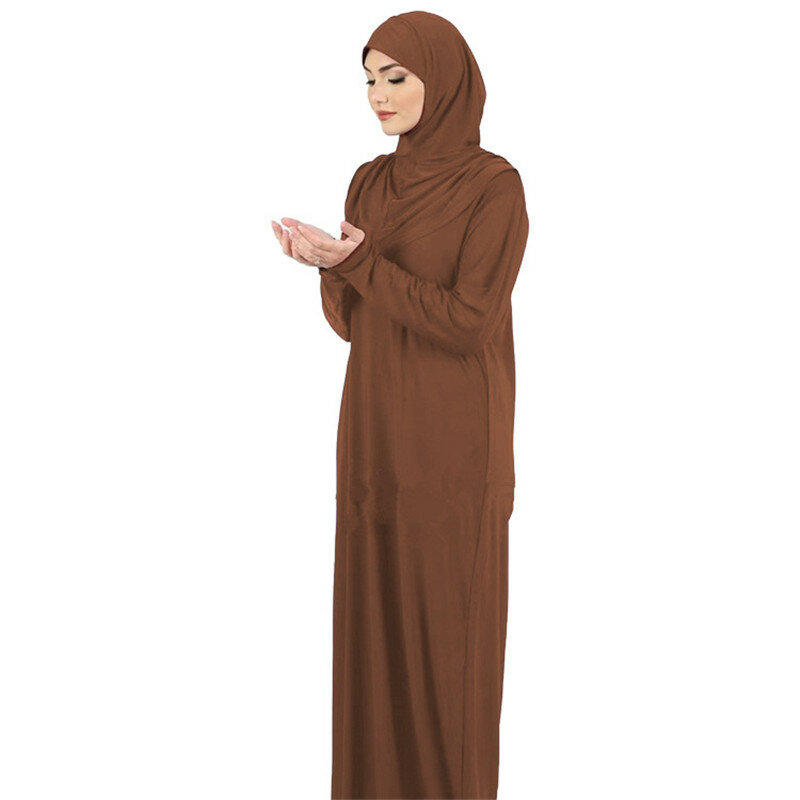 Vestido modesto de Ramadán para mujer, Abaya musulmana, caftán árabe con Hijab, Abayas Khimar, ropa árabe islámica