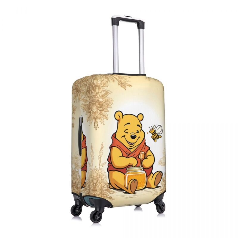 Custom Winnie The Pooh Luggage Cover Elastic Travel Suitcase Protective Covers Fits 18-32 Inch