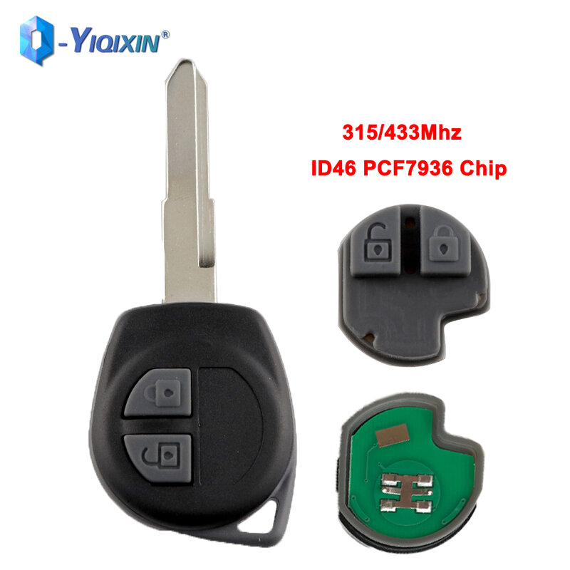 YIQIXIN-llave inteligente para coche, mando a distancia para Suzuki Vauxhall Agila Splash Swift Liana Aerio Jimn Igins Alto SX4, Chip ID46 PCF7936, 315/433Mhz