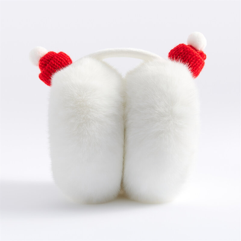 Topi Natal inovatif penutup telinga trendi lucu hangat nyaman mewah dilipat penghangat telinga untuk wanita pria hadiah Tahun Baru
