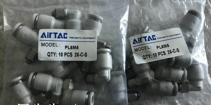Airtac継手、新品、PL6-M5、1バッグ、10個