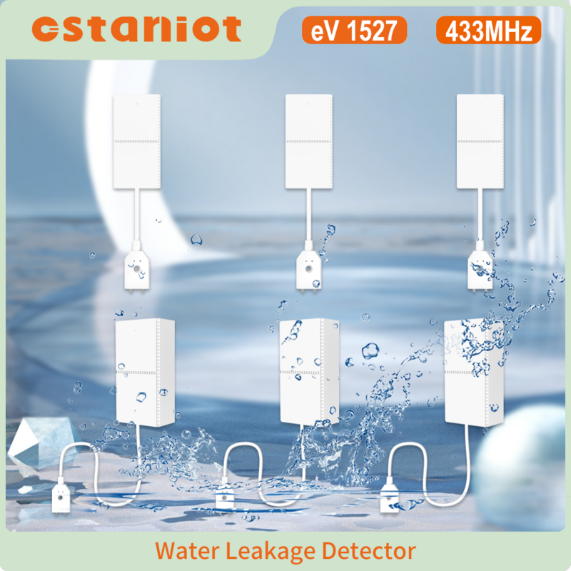 Rilevatore di perdite d'acqua intelligente Staniot Tuya compatibile con il sistema di allarme di sicurezza domestica supporta il sensore di inondazione dell'allarme della batteria scarica