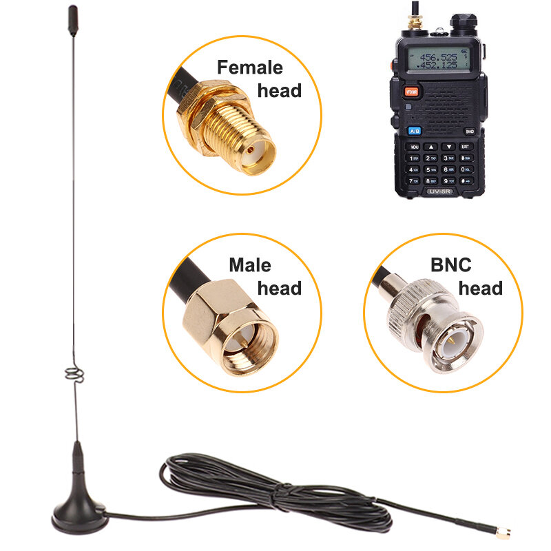 Antena de Banda Dupla NAGOYA, UHF, VHF, 144MHz, 430MHz, Baofeng TYT, WOUXUN HYT, rádio em dois sentidos, UT-108UV, UT-108, 1Pc