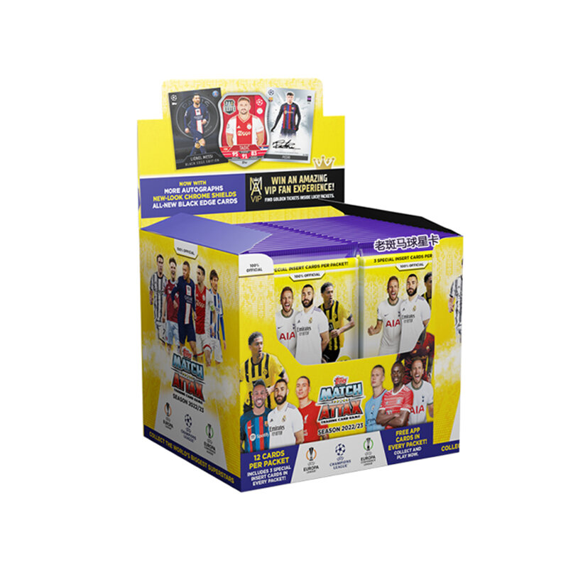 파니니 2022-23 탑스 매치 애트택스 게임 에디션, UEFA 챔피언스 리그 스타 카드 박스, 팬 컬렉션 선물 상자, 신제품