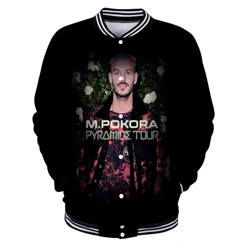M. Pokora Sweatshirt 3D Unisex Tracksuit Baseball Jacket Women/Men Harajuku Streetwear Rapper Matt Pokora Clothes Plus Size