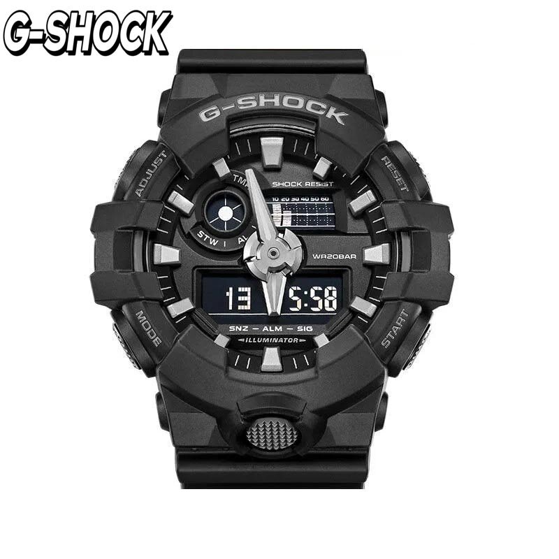Relógio impermeável masculino G-Shock, cronômetro multifuncional, caixa metálica, marca de luxo, presente de moda, série CA-700, novo
