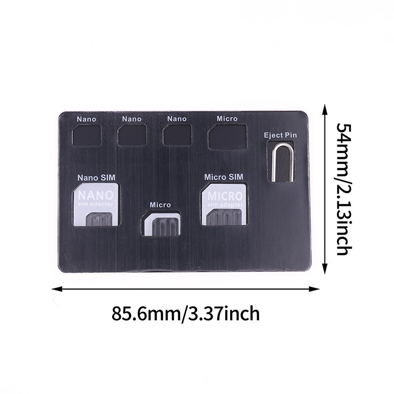 Custodia per carte di memoria Ultra sottile custodia per portafoglio scatola di immagazzinaggio dimensioni della carta di credito per SD Nano/Micro SIM Card Organizer contenitore perno di espulsione