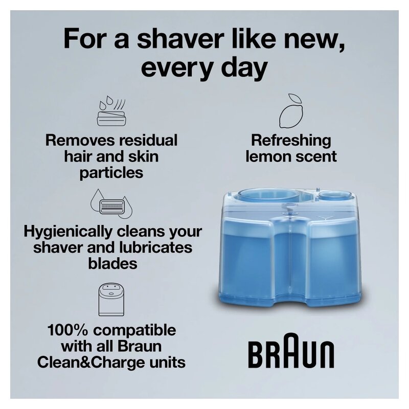 Braun Clean & Renew-cartuchos de recarga CCR, paquete de 3