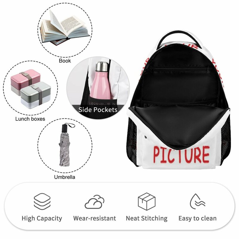 어린이 배낭용 커스텀 프린트 학교 가방, 소녀 사이즈 가방, 귀여운 유치원 책가방, 패턴 넣기, 32x15x43cm