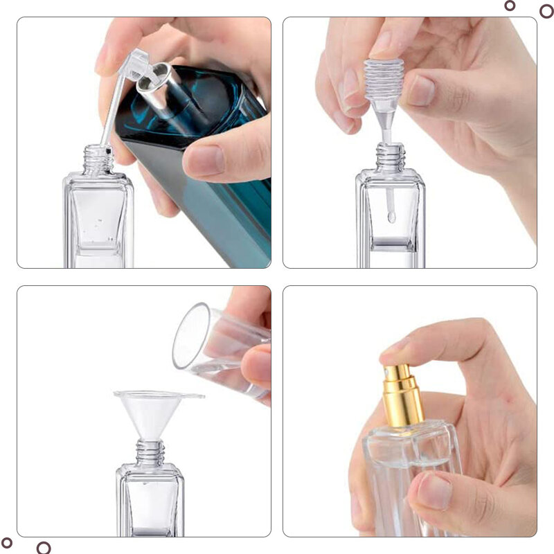 Juego de 3 piezas dispensador de Perfume, herramienta de embalaje especial para muestras de botellas de Perfume, cabezal de bomba de aceite esencial líquido