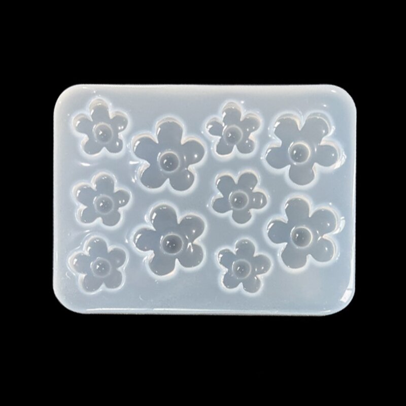 Small Flowers Crystal Epoxy Resin Mold Earrings Jewelry Silicone Mould DIY Craft 517F