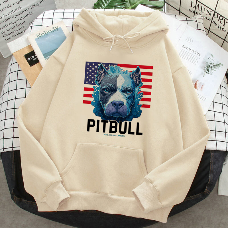Pitbull hoodies women Winter  anime y2k aesthetic streetwear Pullover women vintage clothing