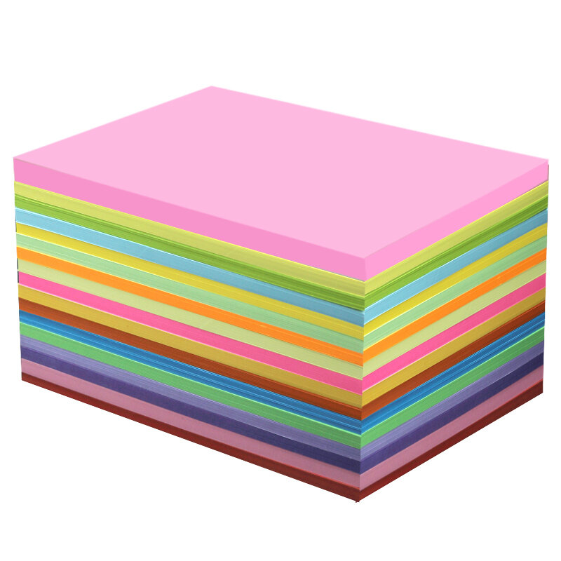 10 Color Kids Origami Paper DIY 70g 80g Color Copy Paper 500 Sheets Per Pack A4 Paper