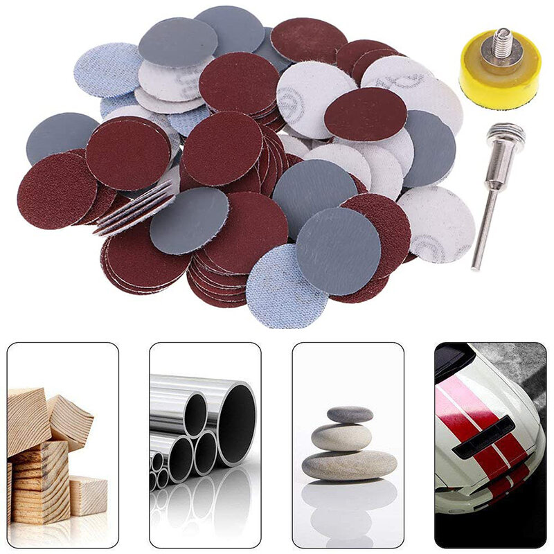 102Pcs/Set 1inch 25mm Sanding Paper 40-7000 Grit Polishing Discs Pad Sandpapers for Dremel Rotary Abrasive Tool Accessories
