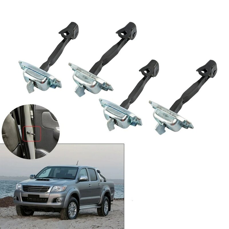 Limitador de correa de control de Tope de puerta de coche, 4 piezas, para Toyota Hilux 2004-2015, Fortuner 2005-2015