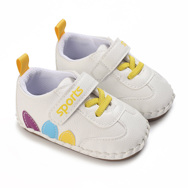 新生児と男の子のためのクラシックな革の靴,ゴム底付きの靴,滑り止め,就学前のウォーキング用,0〜18m