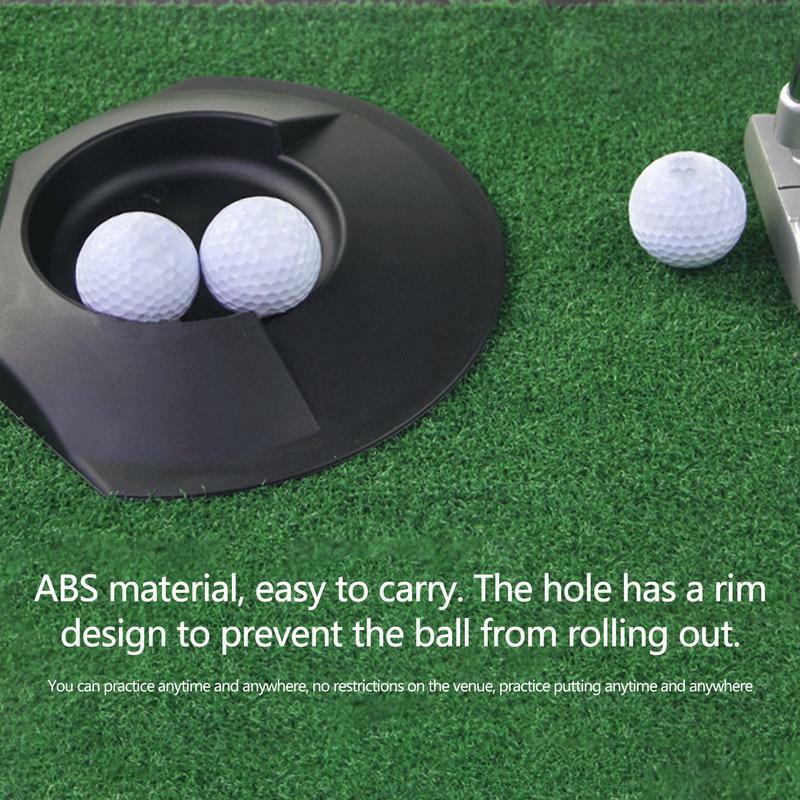Copas de Golf para Putting, forma ovalada verde, agujero de Putting interior para práctica de Putting, accesorios de Golf portátiles para practicar