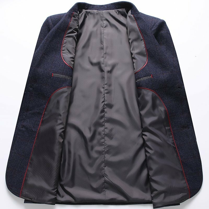 Новый весенний мужской Универсальный Модный высококачественный клетчатый костюм деловой простой и высококачественный DY5801