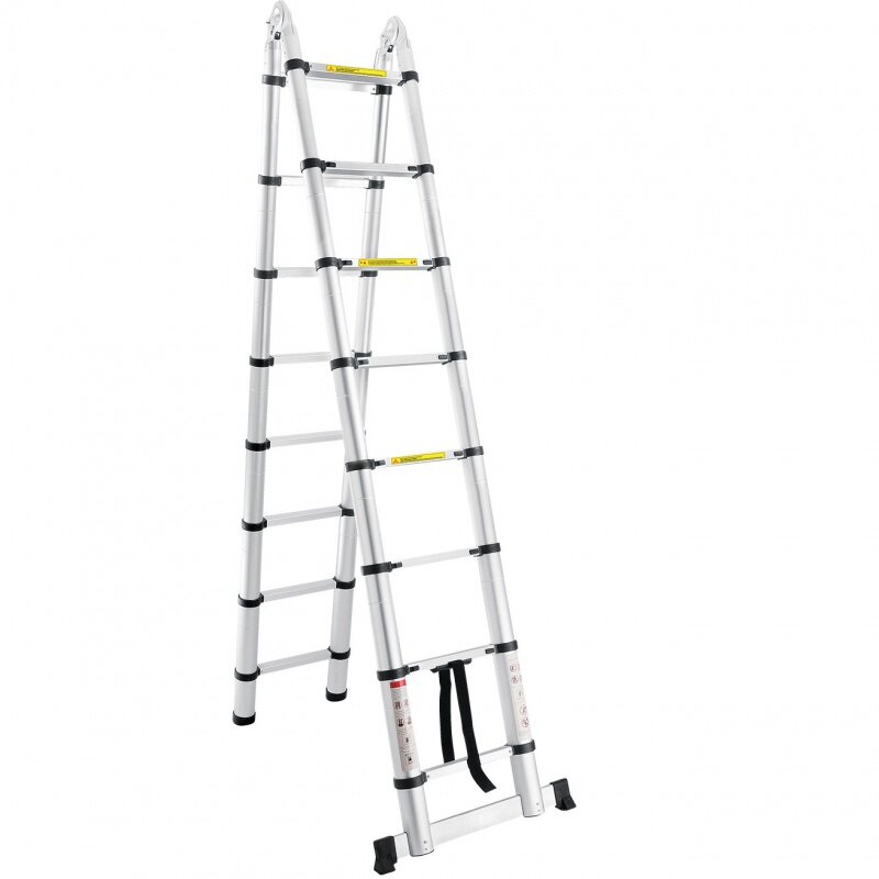 Multifunction Ladders3.1M 3.1เมตรอลูมิเนียมแบบพกพาบันได Herringbone Straight 2 In 1ครัวเรือนพับขยาย Telescopic