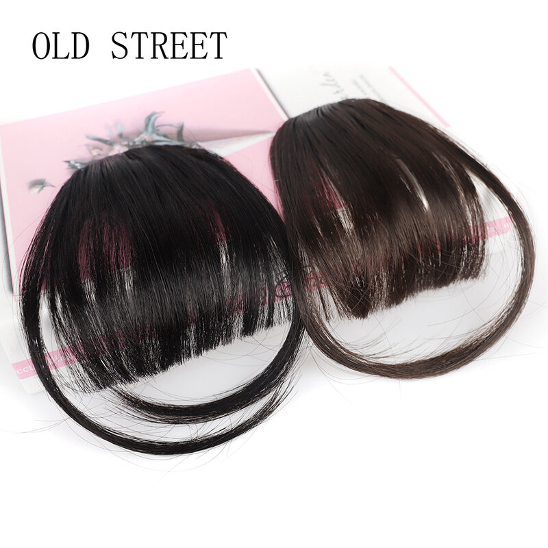 Synthetic Air Bangs Natural Short Brown Black Fake Hair Fringe Extension 1 Clip In Hairpieces Accessories For Women Girl