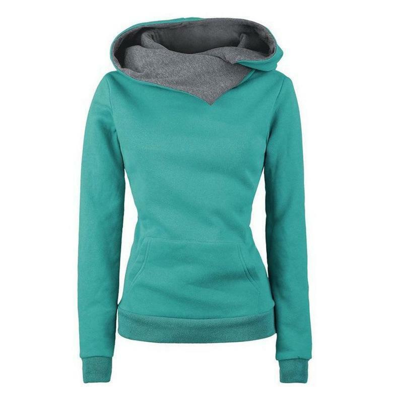 Spring Autumn Hoodies Women Tracksuit Solid Color Fashion Long Sleeve Pullovers Christmas Casual Warm Hooded Sweatshirts Tops