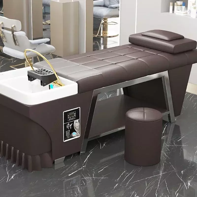 Kursi Shampo tempat tidur Spa kepala, kursi mewah nyaman pijat tempat tidur rambut ergonomis terapi air Lavacabezas furnitur Salon AAA