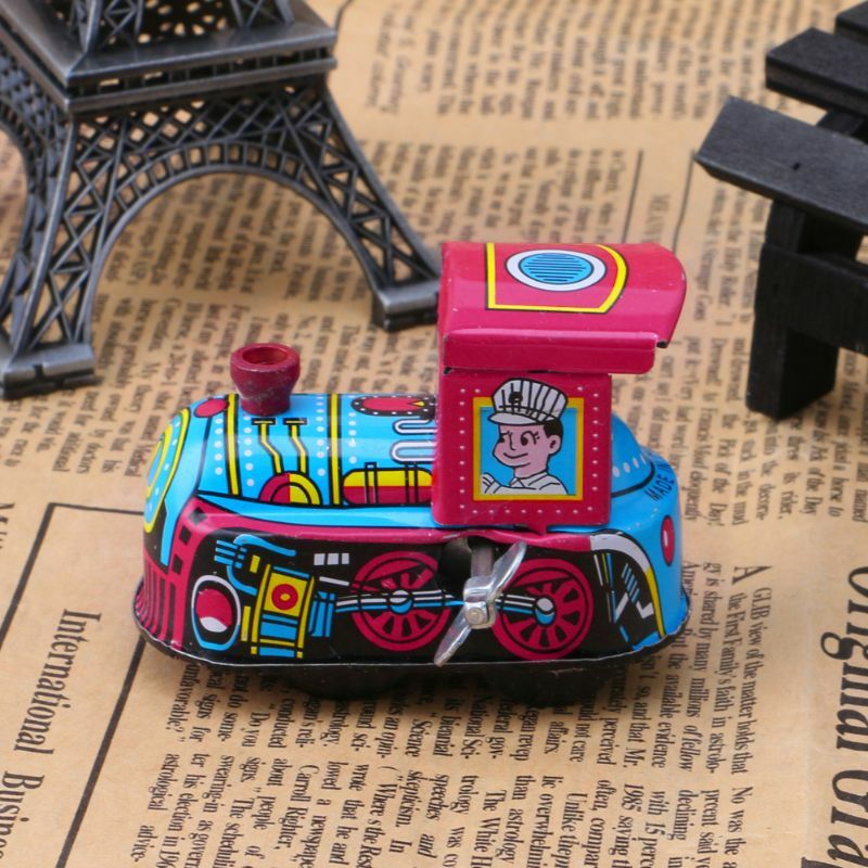 Hadiah Mainan Timah Antik Anak-anak Kenang-kenangan Kereta Uap Retro