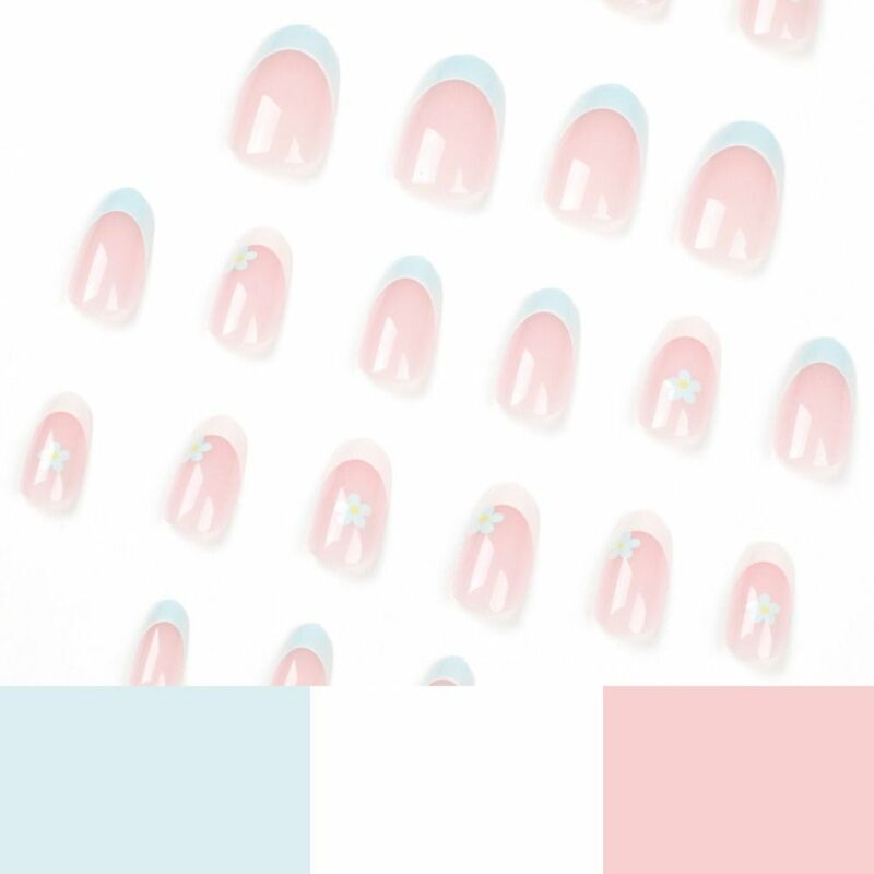 Medium Length False Nail Press on Nails Almond Fashion Nail Tips for Women Girl