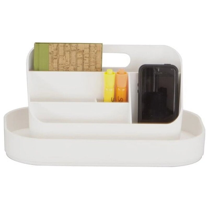 Products Portable Desktop Organizer Caddy in White