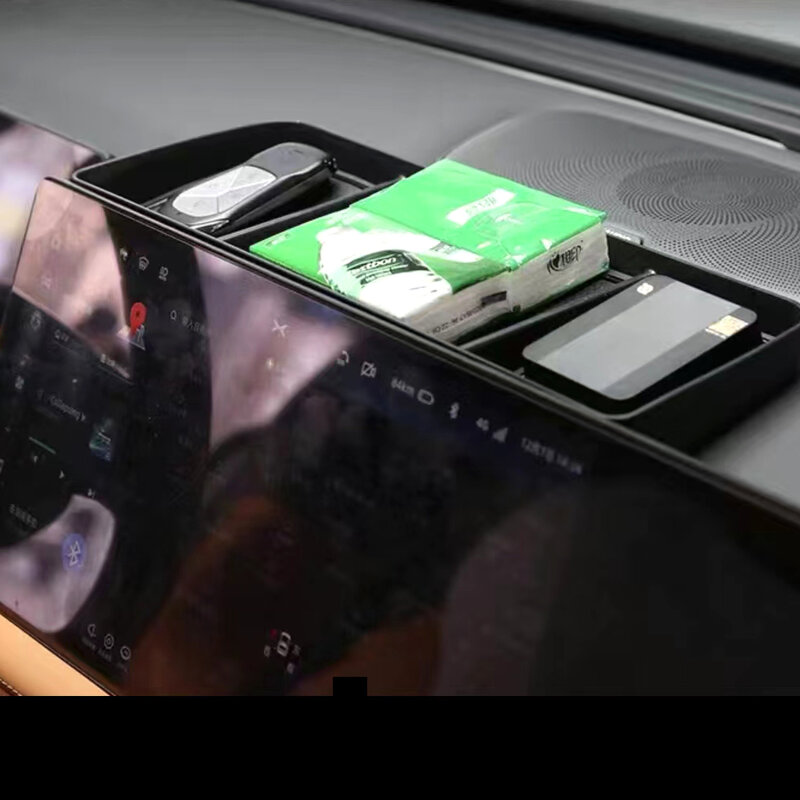 Caixa de armazenamento de modificação interior do carro, atrás da tela, Xpeng G9, 2022-2024