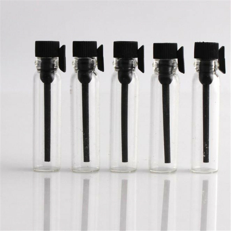 Neue 10/50PCS 1ML 2ML 3ML Schwarz Weiß Mini Parfüm Glas Flasche Leere Kosmetik Flasche probe Glas Vialsessential Öl Flasche 4 #