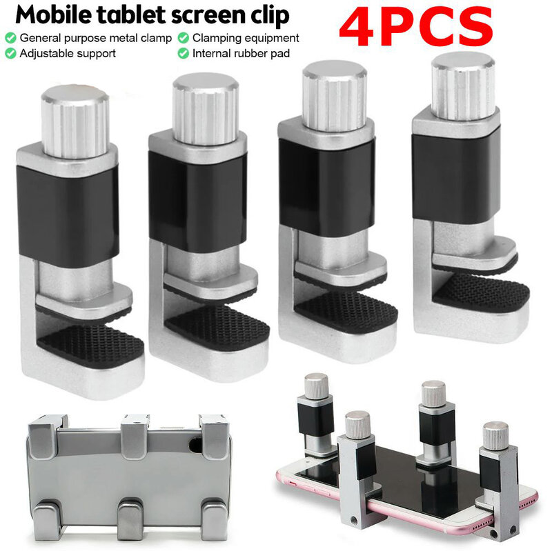 4PCS Adjustable Metal Clip for Mobile Phone Repair LCD Display Screen Fixture Holder Clamp Phone Repair Maintenance Clamps Tools