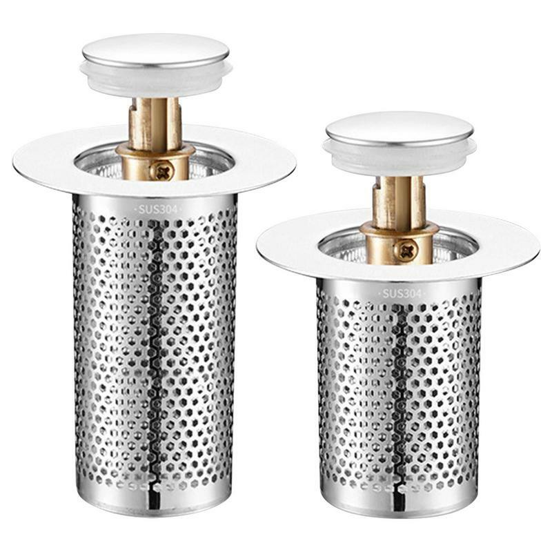 Bathroom Sink Plug Stopper   High Quality Stainless Steel Sink Drain Strainer Fine Mesh Filter Pop-Up Bounce Core Basin Stopper