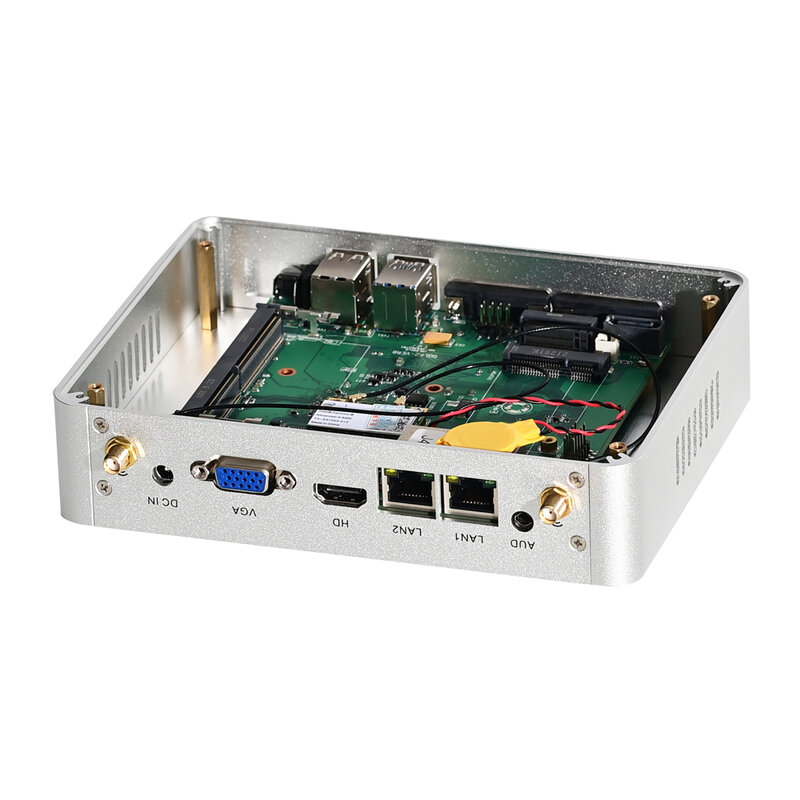 Procesador de cuatro núcleos J4105, Mini PC, Lake Celeron, J4105, HDMI, VGA, 2 x LAN, Windows 11, 2 x RS232 COM, ordenador de bolsillo, Linux Barebone